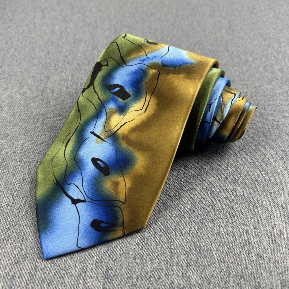 J. Garcia Not Necessarily A Tree Collection 55 Silk Tie Multicolor Abstract 60"